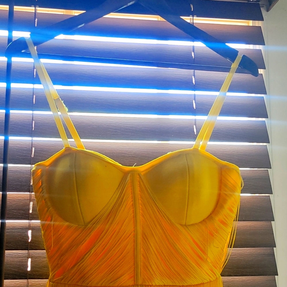 Nichole lynel, Small, yellow Bandage Dress